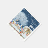 Sneeuwmannen Kerst Baby Borrel Servet (Hoek)