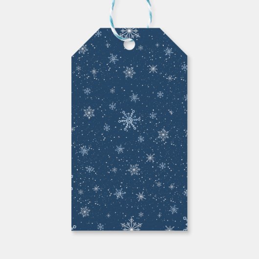 Sneeuwmannen Kerst Baby shower Cadeaulabel (Achterkant)