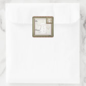 Sneeuwmannen Kerst Gift Label Sticker (Tas)