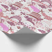 Sneeuwmannen Kerst ornamenten geschenken witte ker Cadeaupapier (Hoek)