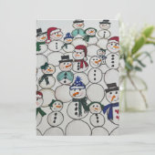 Sneeuwmannen Kerstmis Ornament Hand geschilderde s Feestdagenkaart (Staand voorkant)