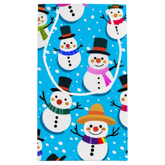 sneeuwmannen klein cadeauzakje (Achterkant)