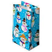 sneeuwmannen klein cadeauzakje (Achterkant Gekanteld)