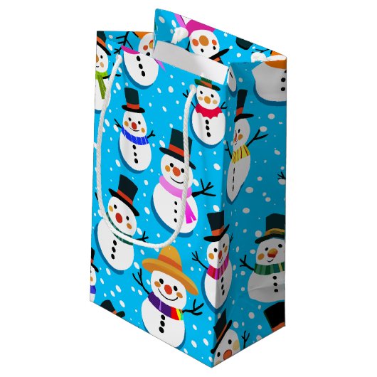 sneeuwmannen klein cadeauzakje (Achterkant Gekanteld)