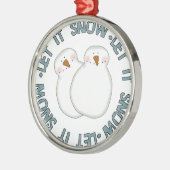 Sneeuwmannen Laat het sneeuwen Ornament (Links)