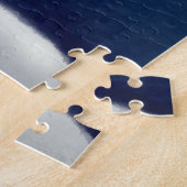 Sneeuwmannen Loving Paar Jubileum Kerstmis Legpuzzel (Zijkant)