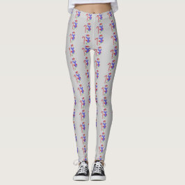 Sneeuwmannen Met Snoepstokken Leggings