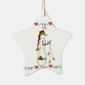 Sneeuwmannen met sterren vakantie Ornament (Rechts)