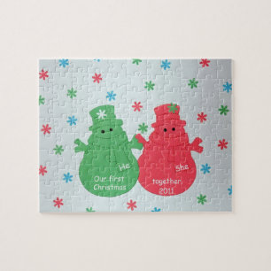 Sneeuwmannen: Onze eerste Kerstmis samen 2011 Legpuzzel