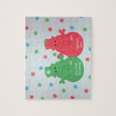 Sneeuwmannen: Onze eerste Kerstmis samen 2011 Legpuzzel (Verticaal)