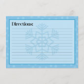 Sneeuwmannen Receptkaart Informatiekaartje (Achterkant)