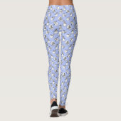Sneeuwmannen Schattige pastel blauw patroon Leggings (Achterkant)