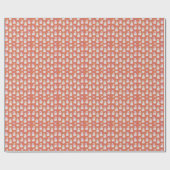 Sneeuwmannen sinaasappel cadeaupapier (Vlak)