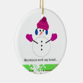Sneeuwmannen Smelten Mijn Hart Keramisch Ornament (Rechts)