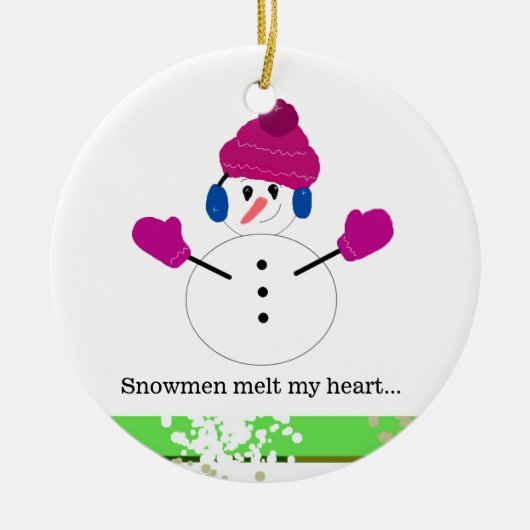 Sneeuwmannen Smelten Mijn Hart Keramisch Ornament (Voorkant)