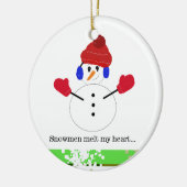 Sneeuwmannen Smelten Mijn Hart Keramisch Ornament (Links)