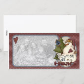 Sneeuwmannen smelten mijn hart Kerstmis fotokaart Feestdagenkaart (Voorkant / Achterkant)