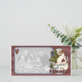 Sneeuwmannen smelten mijn hart Kerstmis fotokaart Feestdagenkaart (Staand voorkant)