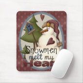 Sneeuwmannen smelten mijn hart mousepad muismat (Met muis)