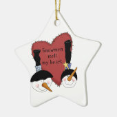 Sneeuwmannen smelten mijn hart vakantie Ornament (Links)