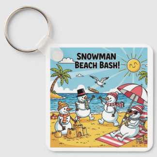 Sneeuwmannen Strandfeest Sleutelhanger