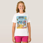 Sneeuwmannen Strandfeest T-shirt (Voorkant volledig)