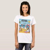 Sneeuwmannen Strandfeest T-shirt (Voorkant volledig)