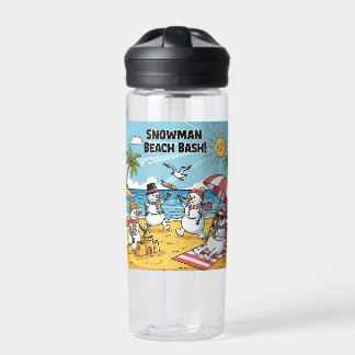 Sneeuwmannen Strandfeest Waterfles