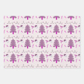 Sneeuwmannen Vakantie Lichten Kerstbomen Kerstmis Inpakpapier Vel (Voorkant 3)