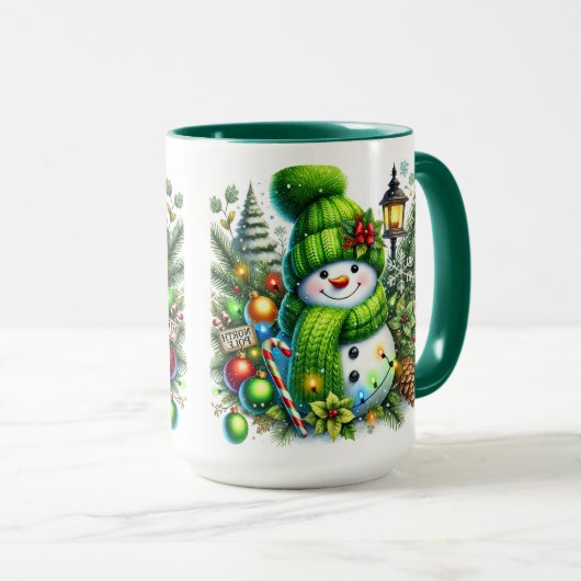 Sneeuwmannen voor de Feestdagen Mok (Voorkant rechts)