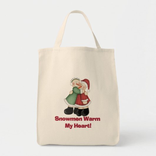 Sneeuwmannen Warm My Heart T-shirts en geschenken Tote Bag (Voorkant)
