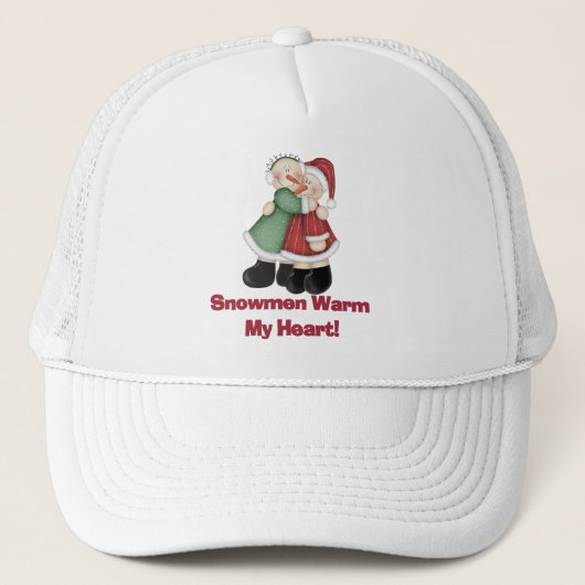 Sneeuwmannen Warm My Heart T-shirts en geschenken Trucker Pet (Voorkant)