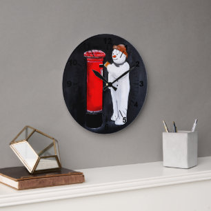 Sneeuwmannenbrief aan Sinterklaas Schilderij van A Grote Klok