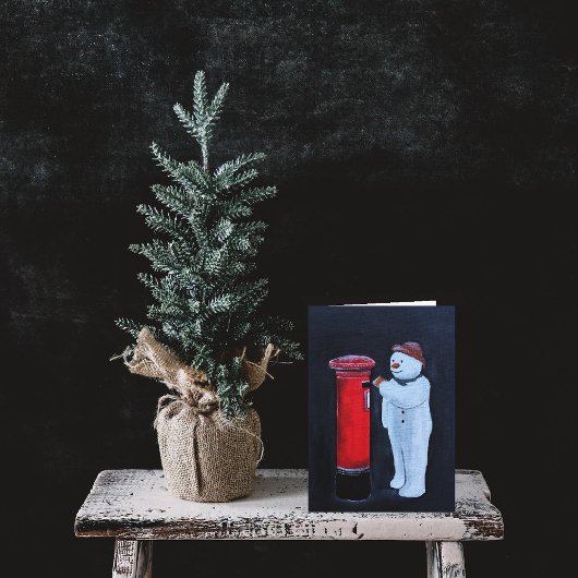 Sneeuwmannenbrief aan Sinterklaas Schilderij van A Kaart