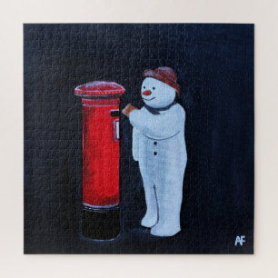 Sneeuwmannenbrief aan Sinterklaas Schilderij van A Legpuzzel