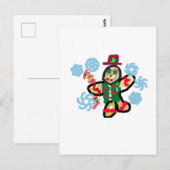 Sneeuwmannendans Briefkaart (Voorkant / Achterkant)