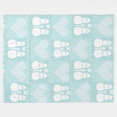 Sneeuwmannendeken & worpen fleece deken (Voorkant (Horizontaal))