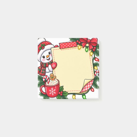 Sneeuwmannennotities Post-it® Notes (Voorkant)