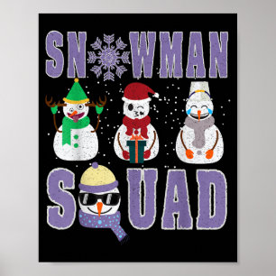 Sneeuwmannenploeg Grappige Familie Matching, Leraa Poster