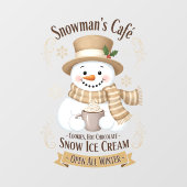 Sneeuwmannetje Cafe Raamsticker (Vel)