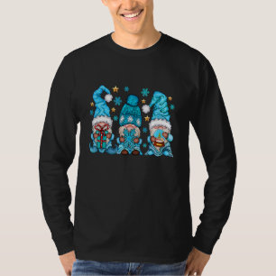 Sneeuwmannetje Gnomies Met Sneeuwvlokken Schattige T-shirt