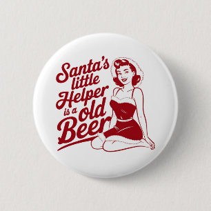 Sneeuwmannetje's Kleine Helper Snarky Kerstmis Sar Ronde Button 5,7 Cm