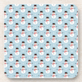 Sneeuwmanpatroon Bier Onderzetter