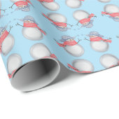 Sneeuwmanpatroon Inpakpapier (Rol Hoek)