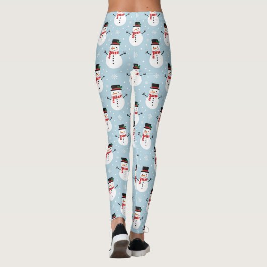 Sneeuwmanpatroon Leggings (Achterkant)