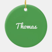 Sneeuwman's hoofd kerst keramisch ornament (Achterkant)