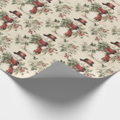 Sneeuwman's Seizoensfeesten Cadeaupapier (Hoek)