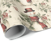 Sneeuwman's Seizoensfeesten Cadeaupapier (Rol Hoek)