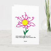 sneeuwmansmeltkaart feestdagen kaart (Achterkant)