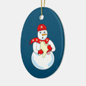 Sneeuwmantand Keramisch Ornament (Links)